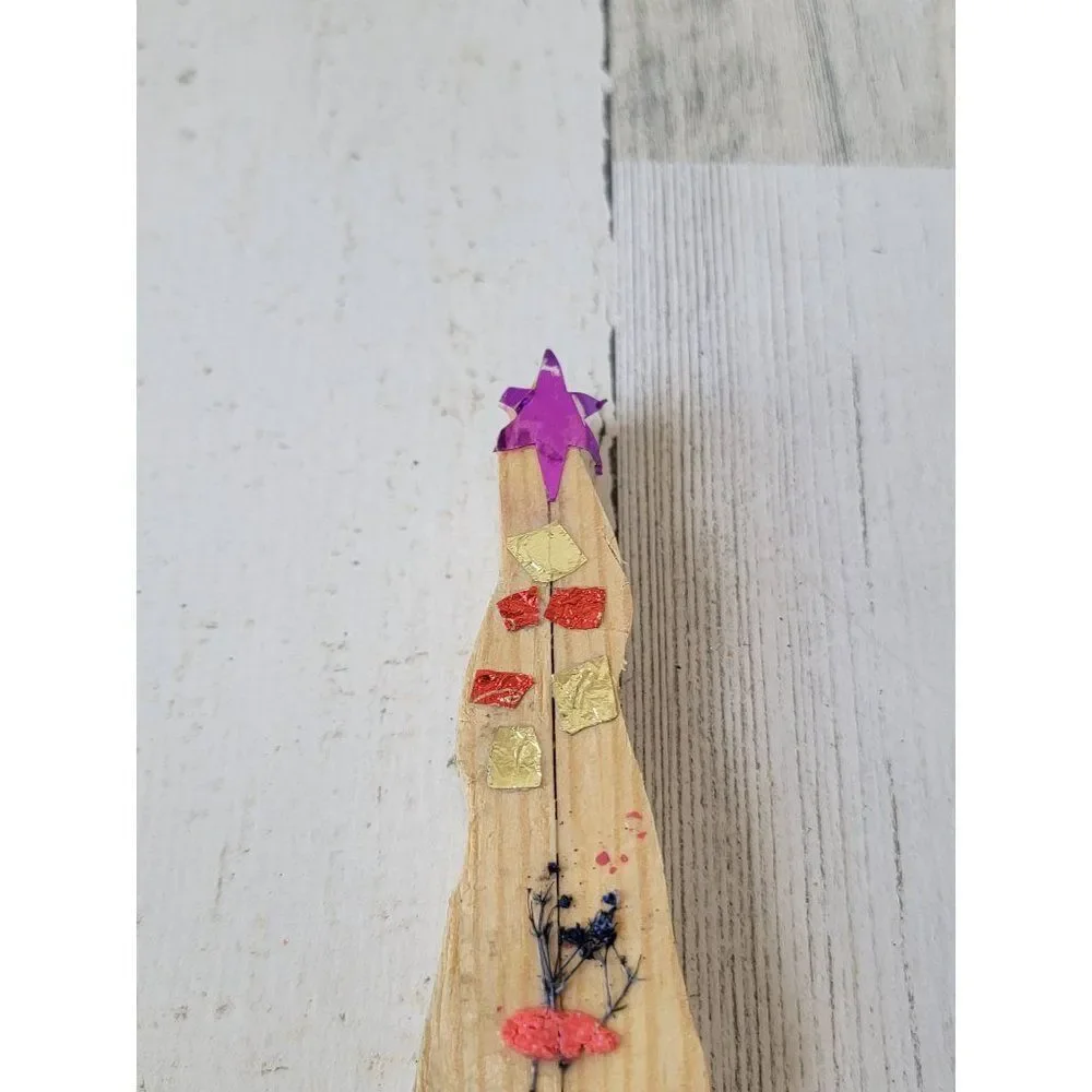 Wooden handmade AS IS‎ tree flower star figure decor